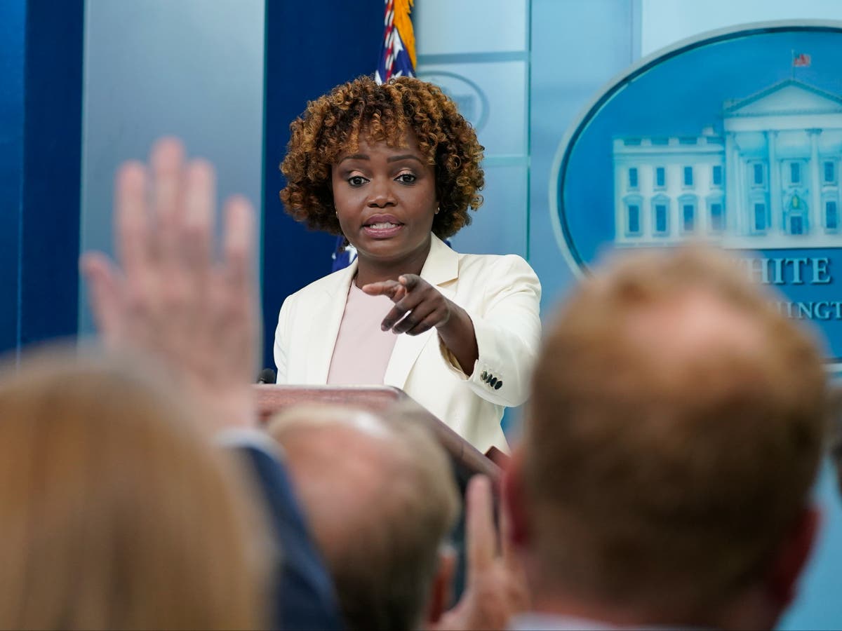 Karine Jean-Pierre blasts journalists shouting over each other in chaotic scenes at White House: &lsquo;Respect your colleagues&rsquo;