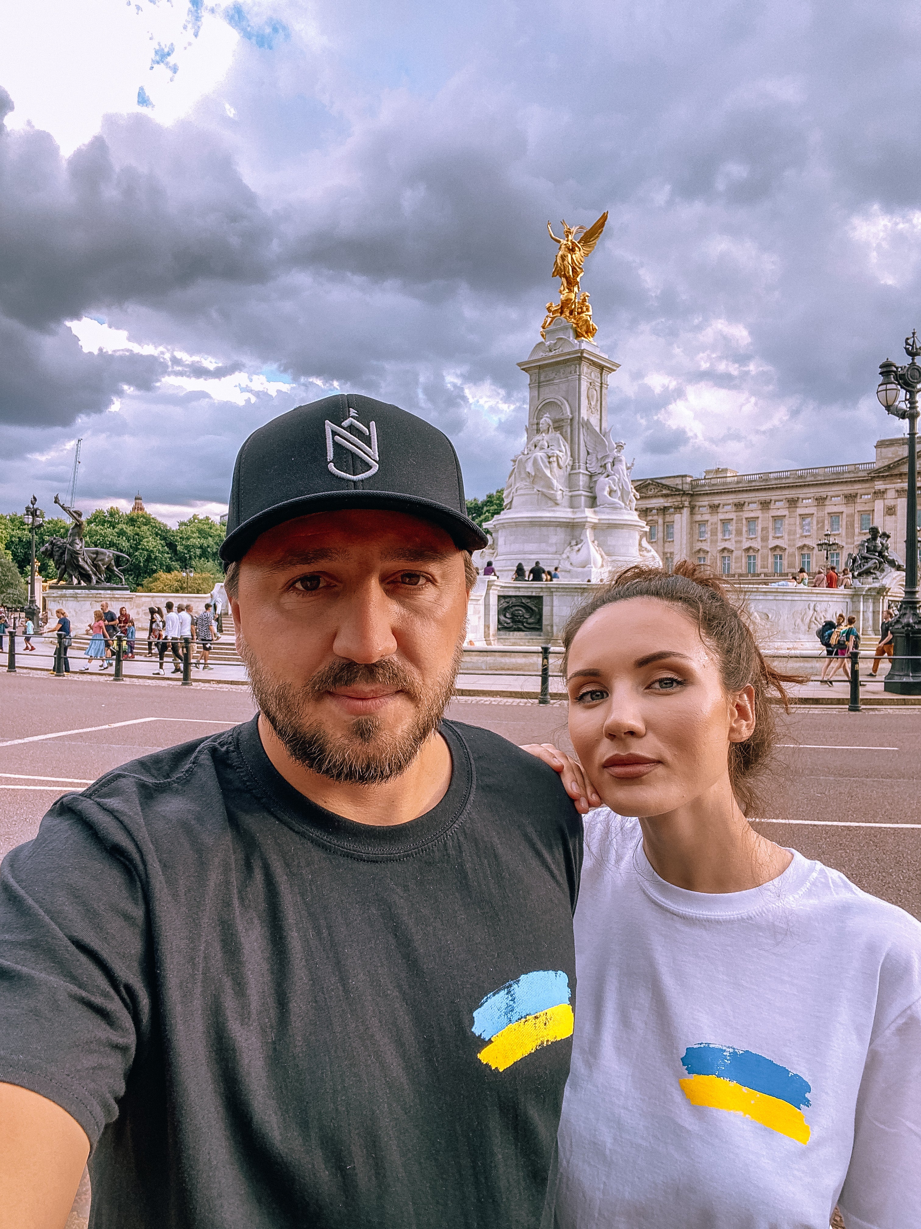 Ukrainian refugees Kostiantyn Bidnenko and Viktoriya Kiose are set to run the London Marathon (Viktoriya Kiose/Kostiantyn Bidnenko/PA)