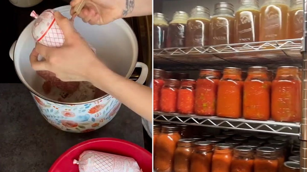 Savvy woman preserves 426 meals in jars to feed her family for eight months