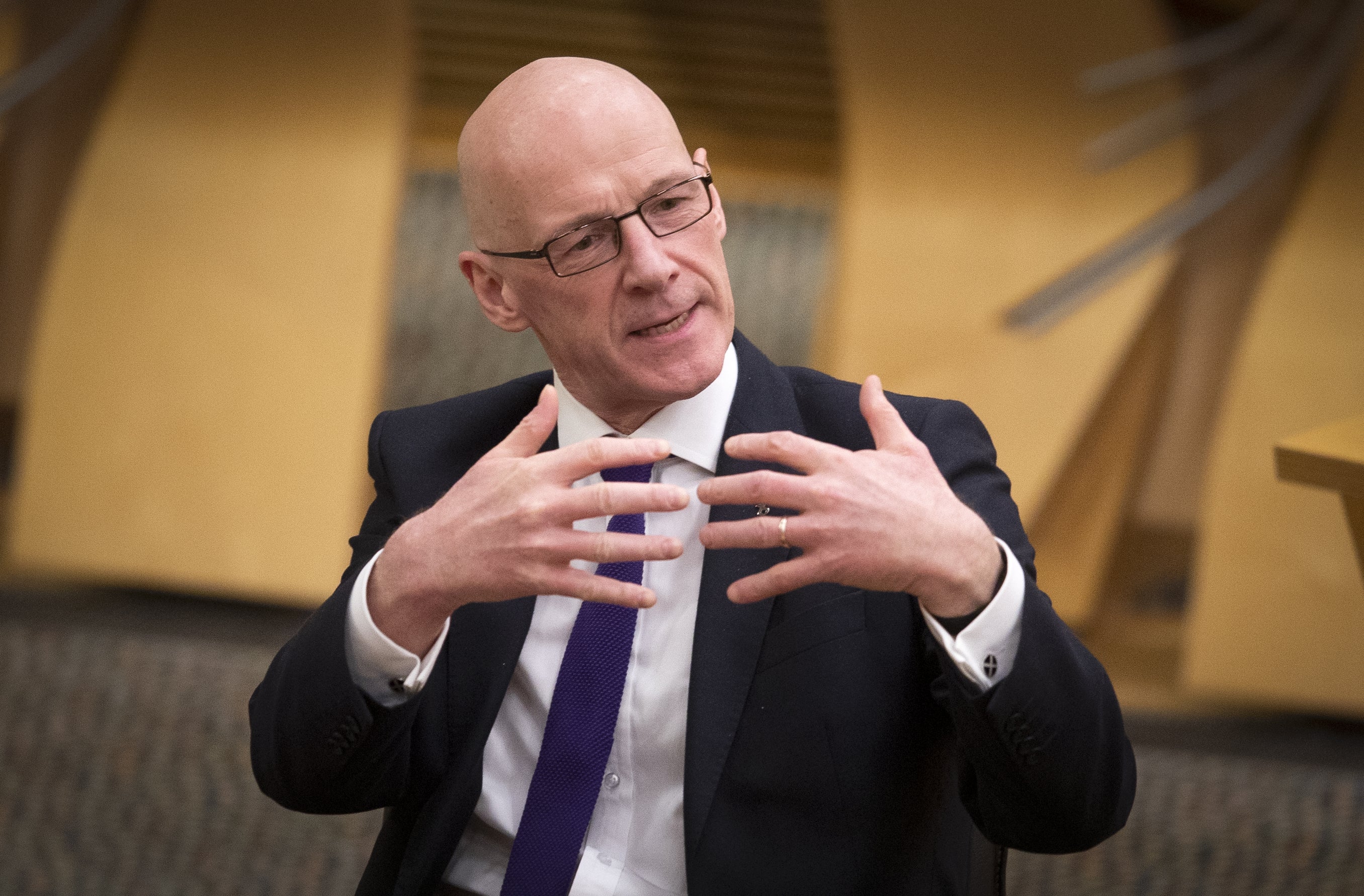 John Swinney said he ‘welcomes’ the commitment to reaching a fair pay deal in the ongoing council pay row (Jane Barlow/PA)