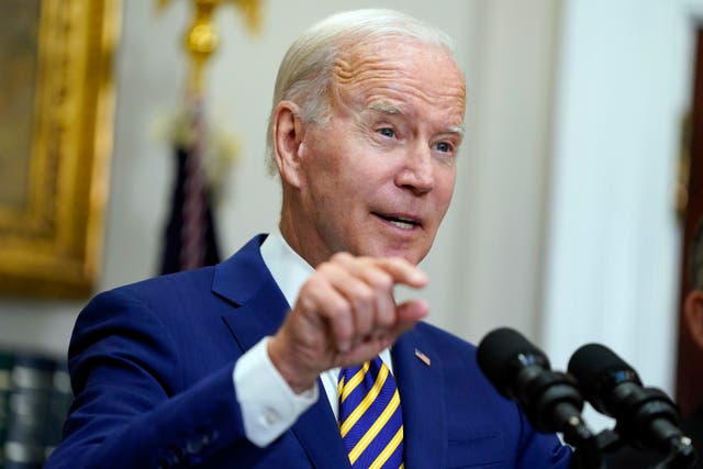 <p>Joe Biden announced the plan to forgive student loans last month </p>