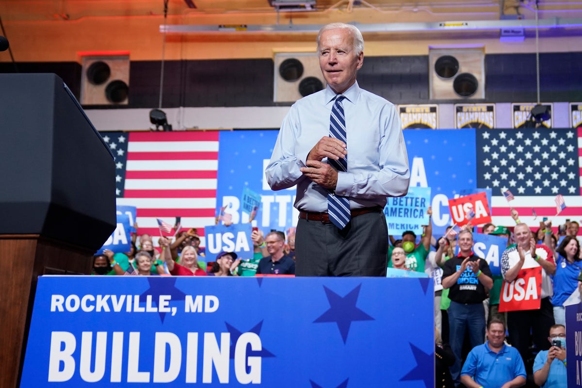 ‘The survival of our planet is on the ballot’: Biden kicks off midterm campaigning with talk of high stakes
