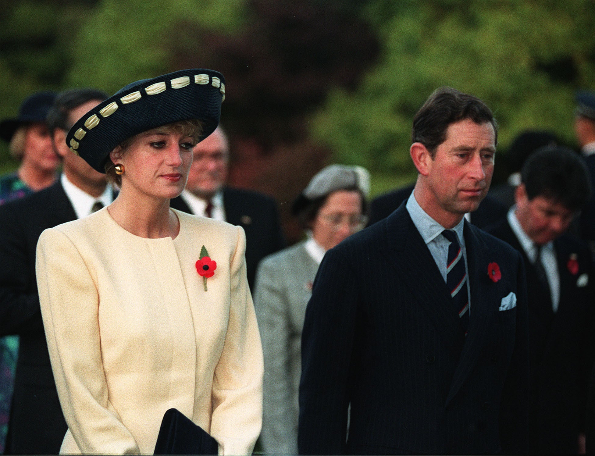 The Prince and Princess of Wales visit the National Cemetery in Seoul, South Korea, during a four-day tour in 1992 (Martin Keene/PA)