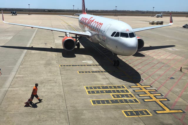 <p>Going places? easyJet Airbus A320 at Faro airport in Portugal</p>