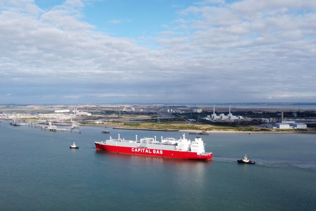 The UK will be much more reliant on LNG imports in future (Gareth Fuller/PA)