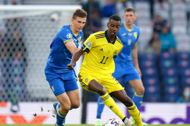 Sweden’s Alexander Isak (right) is closing in on a move from Real Sociedad to Newcastle (Jane Barlow/PA)