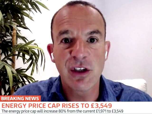 <p>An impassioned Martin Lewis discusses the energy price cap hike on Good Morning Britain on 26 August 2022</p>