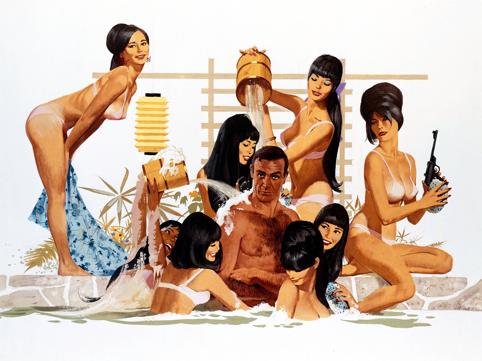 <p>Sean Connery’s James Bond in dubious promotional artwork for 1967’s ‘You Only Live Twice’ </p>