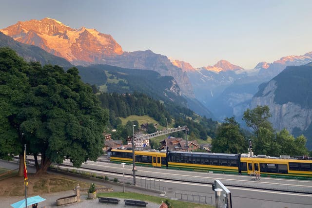 <p>The train in Jungfrau, Switzerland</p>