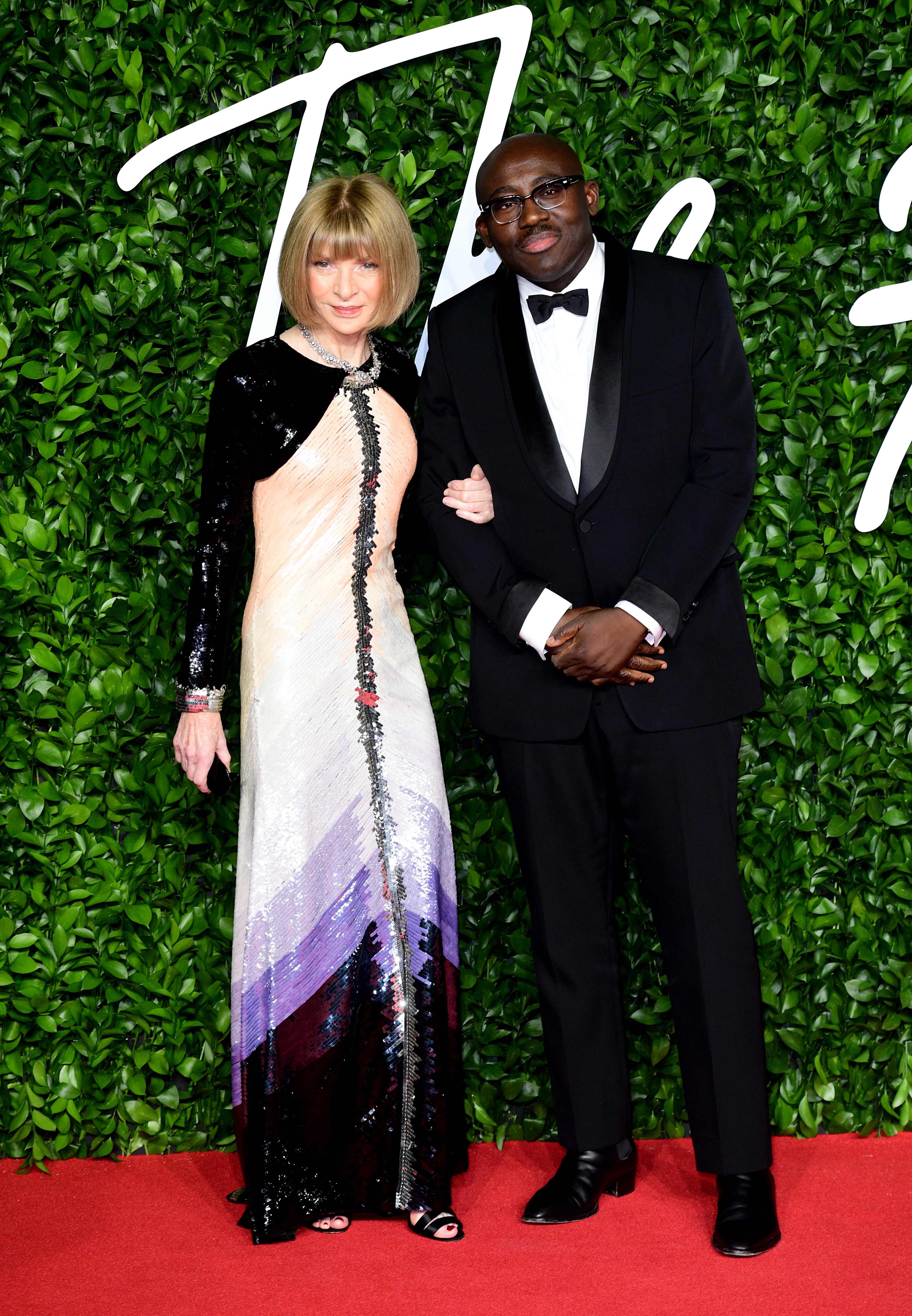 Anna Wintour and Edward Enninful (Ian West/PA)