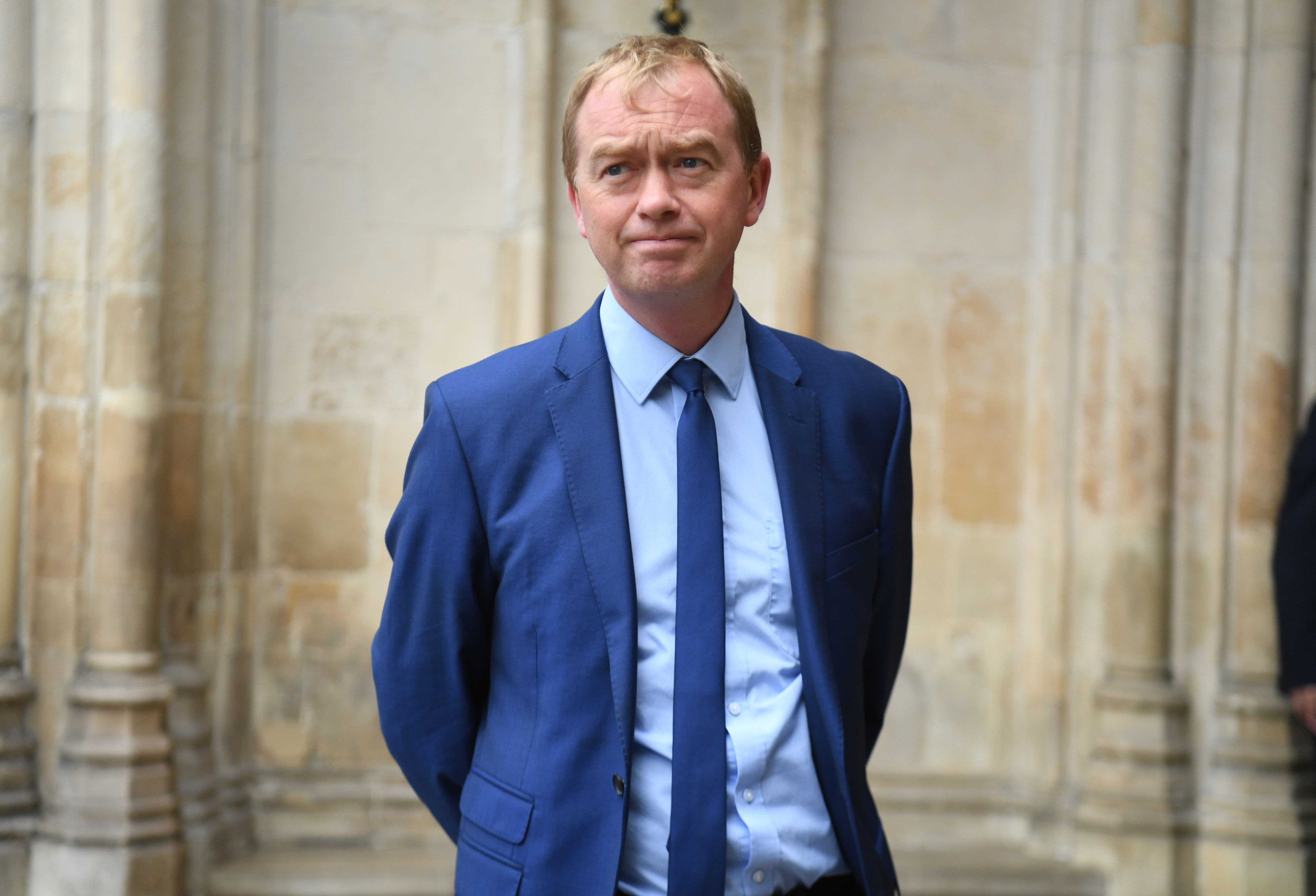 Tim Farron said sewage dumping by water companies is ruining the British beach holiday