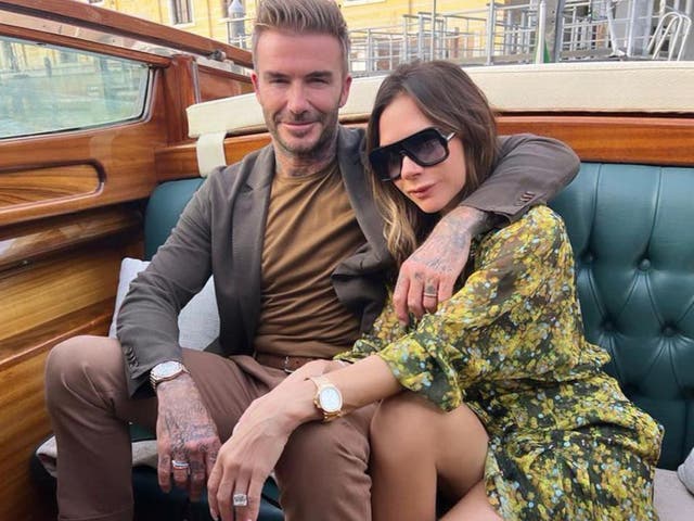 <p>Victoria Beckham and David Beckham </p>