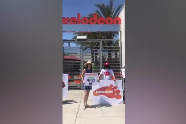 <p>Zoey 101 actress Alexa Nikolas protests outside Nickelodeon amid abuse allegations</p>