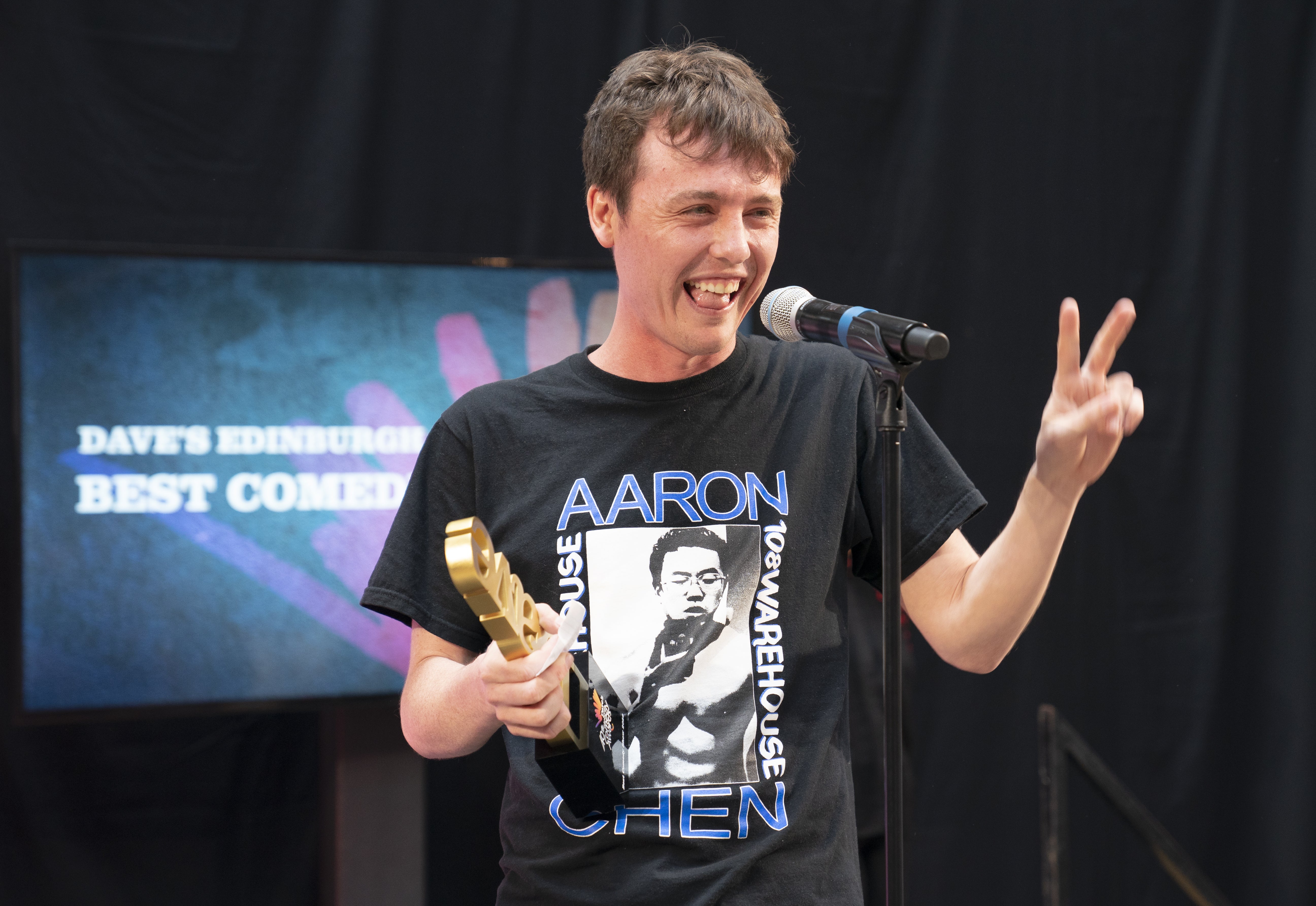 Australian Sam Campbell won the award for the best comedy show at this year’s Dave’s Edinburgh Comedy Awards (Jane Barlow/PA)