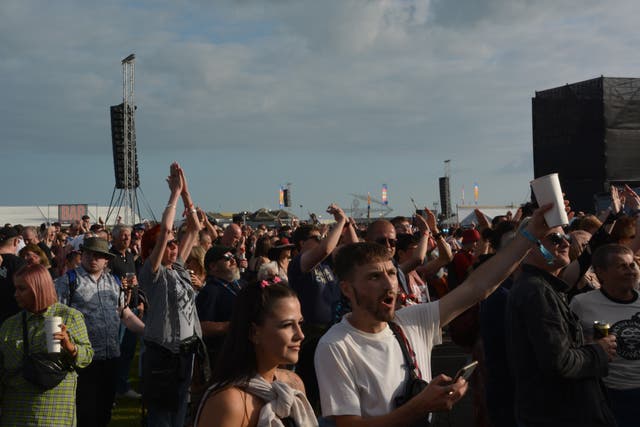 Thousands of music fans have flocked to the seaside for the Victorious Festival being headlined by Paolo Nutini and Sam Fender (PA)