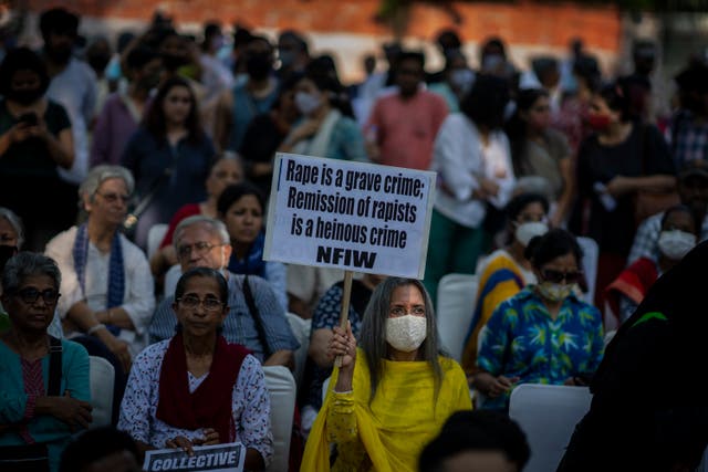 <p>(FILE) Protests against rape in India </p>