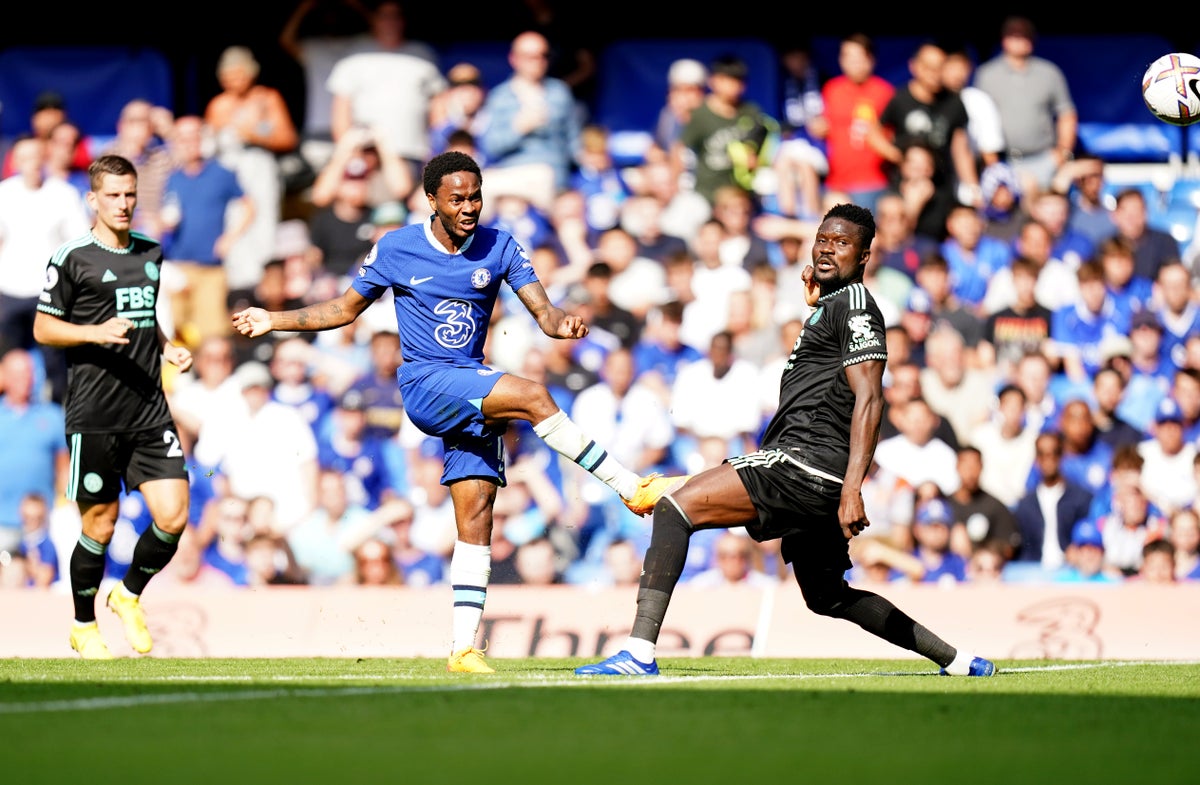 Raheem Sterling bags first goals for 10-man Chelsea with brace in Leicester win