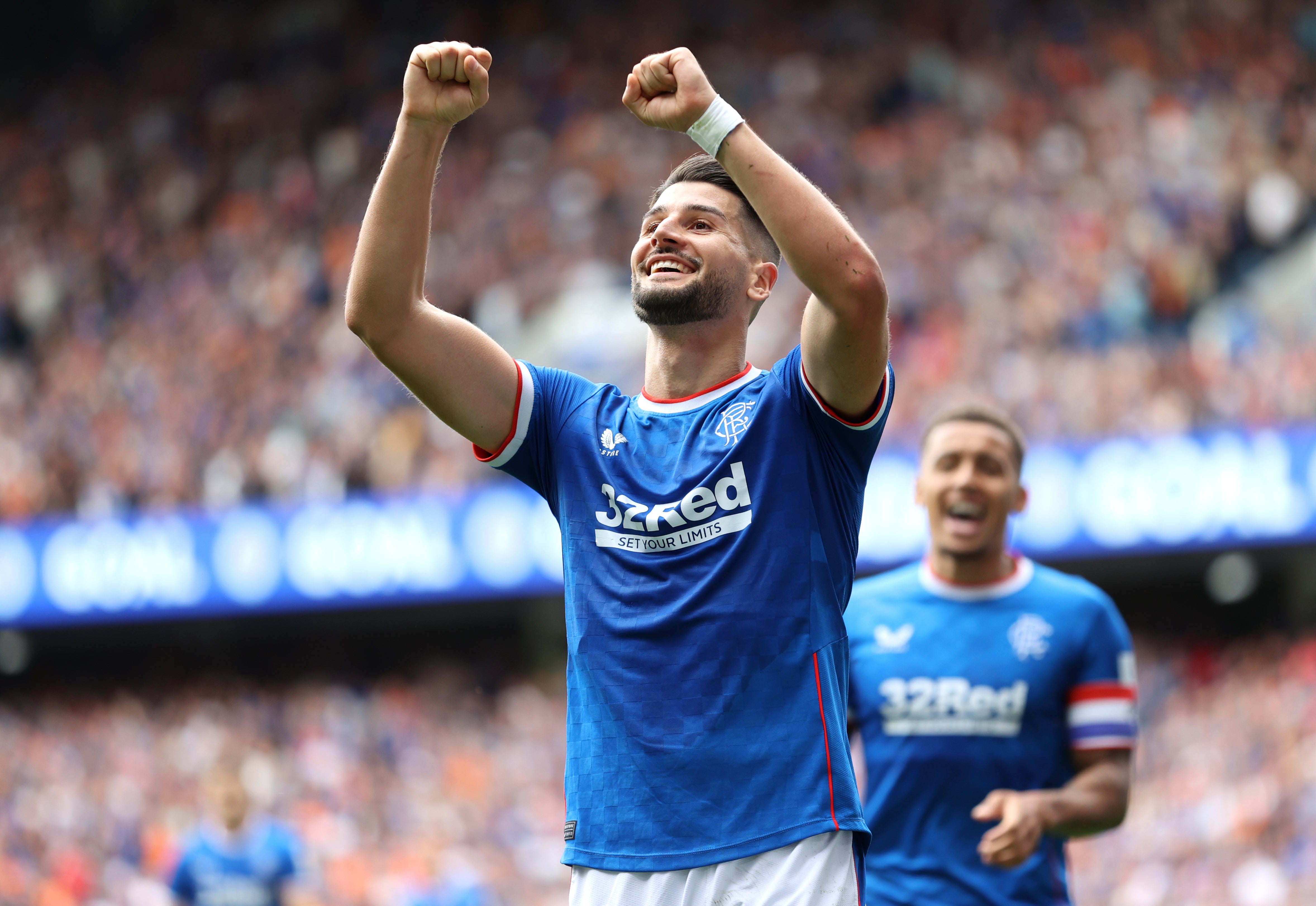 Rangers’ Antonio Colak at the double against Ross County (Steve Welsh/PA)