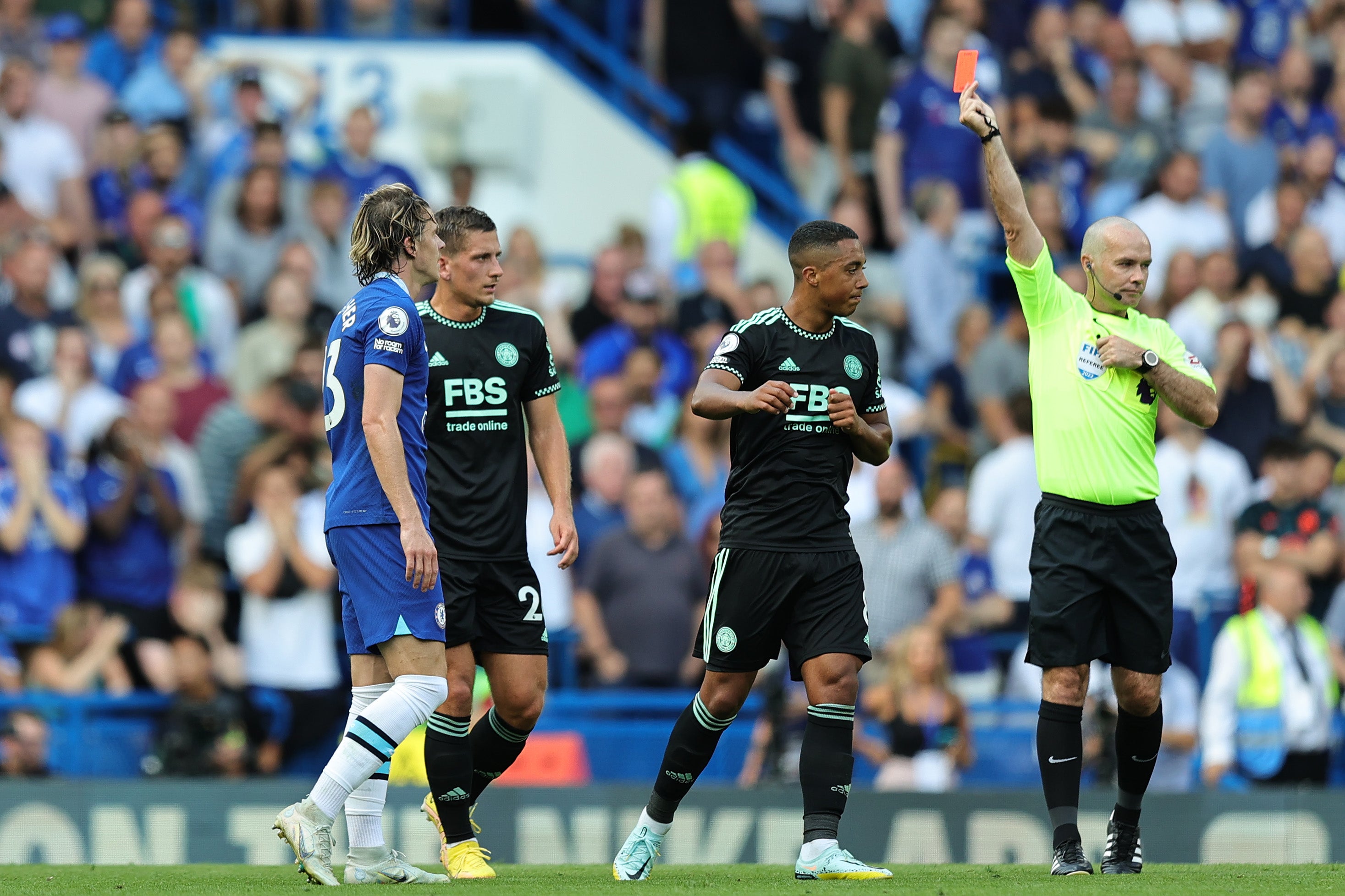 Conor Gallagher was sent off for two bookable offences