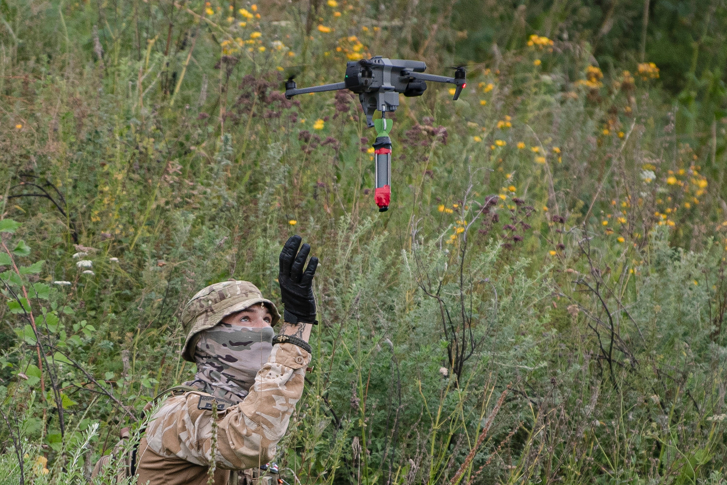 A drone operator in Ukraine