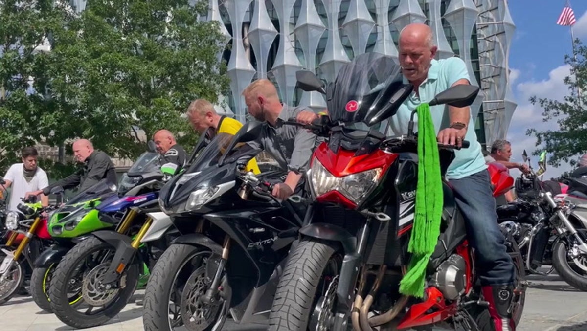 Harry Dunn’s death: Bikers mark third anniversary outside US embassy