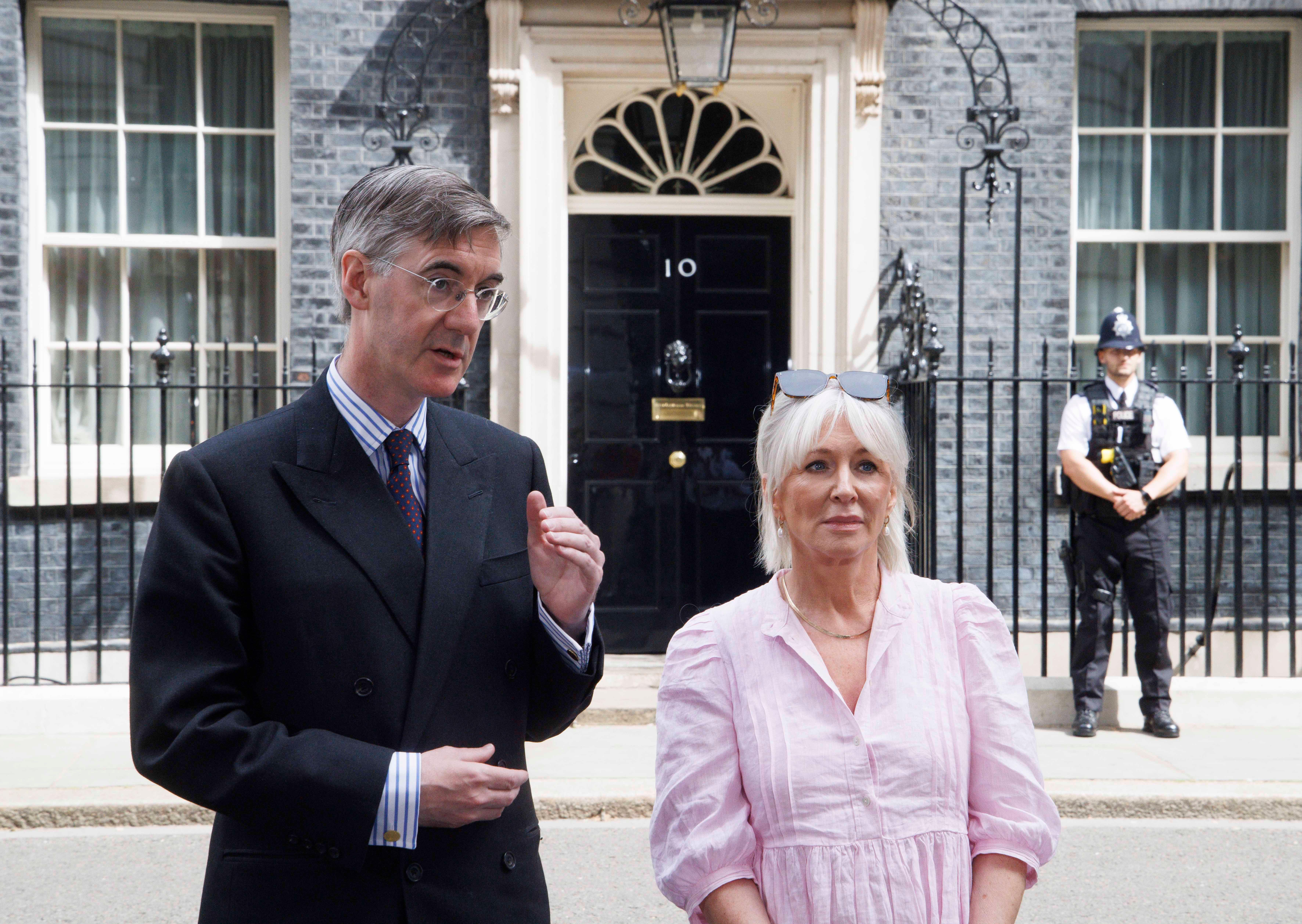 Jacob Rees-Mogg was criticised Nadine Dorries for his ‘Dickensian’ push to make Whitehall staff return to the office (Karl Black/Alamy Live News/PA)