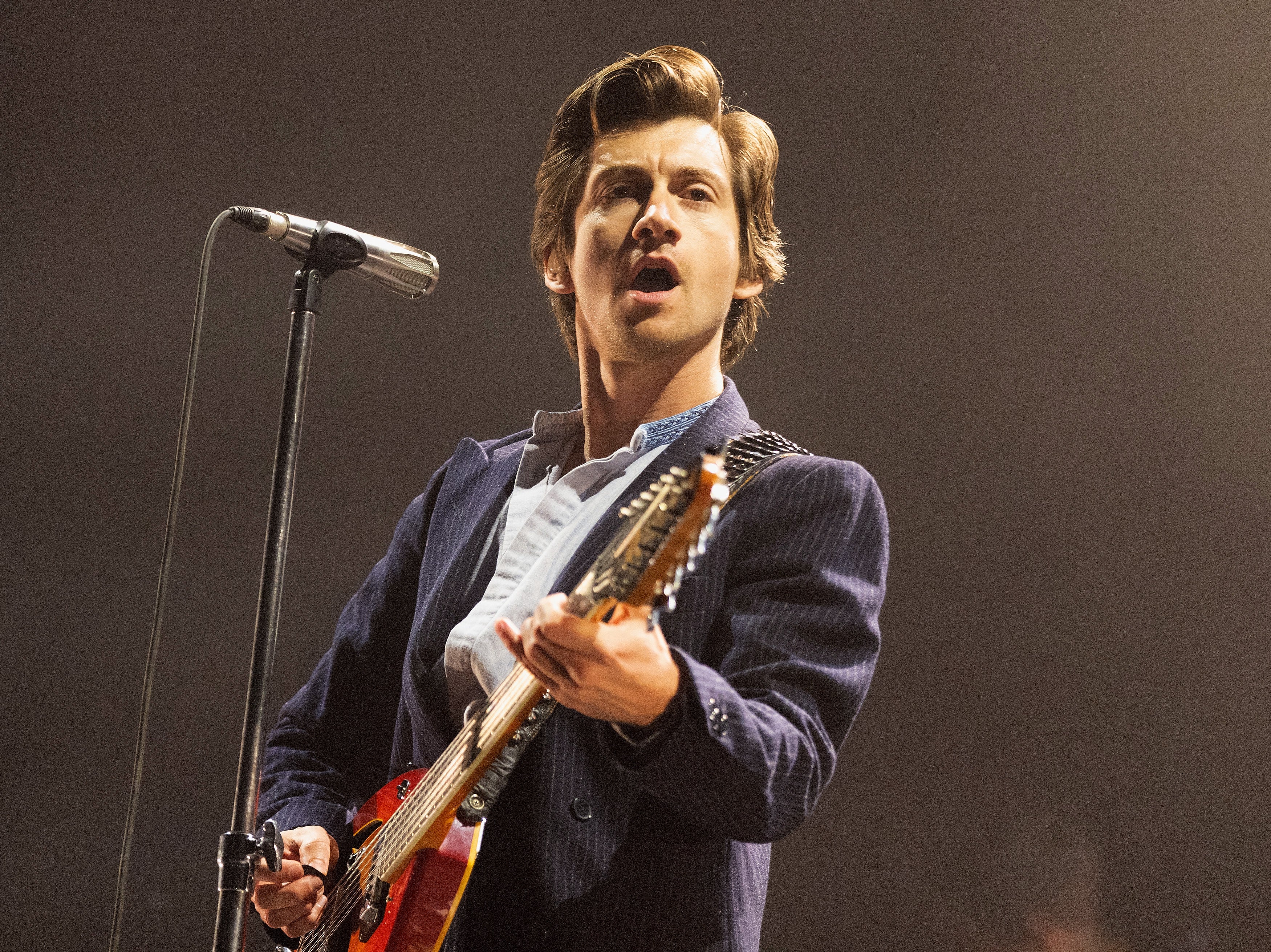 Alex Turner of Arctic Monkeys performs at Reading Festival