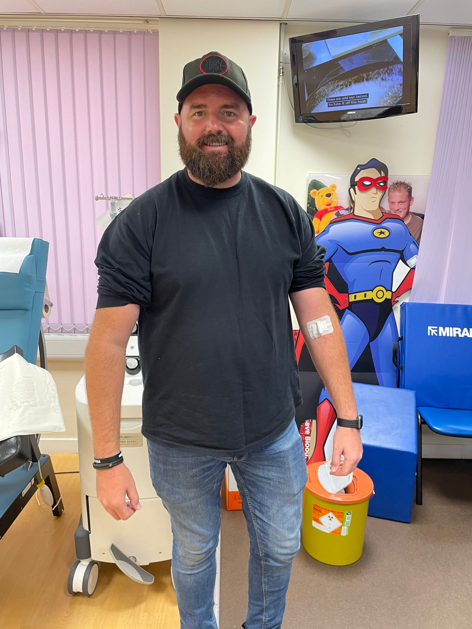 Carl Etherington, from Castleford, West Yorkshire, gave blood during Saturday’s campaign and said the atmosphere at the donor centre was “brilliant”. (Who Is Hussain/PA)