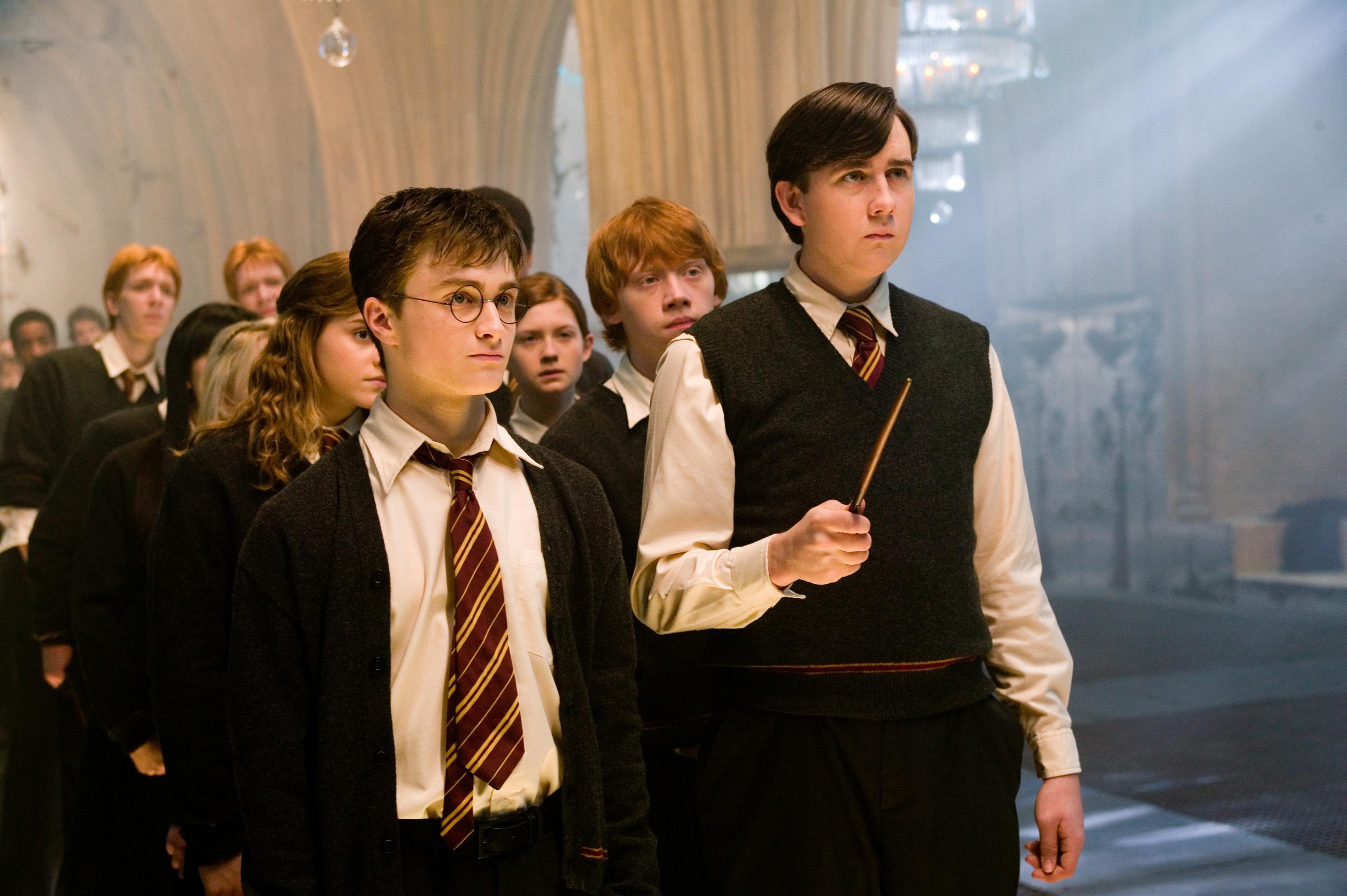 Matthew Lewis as Neville Longbottom in Harry Potter and the Order of the Phoenix (far right)