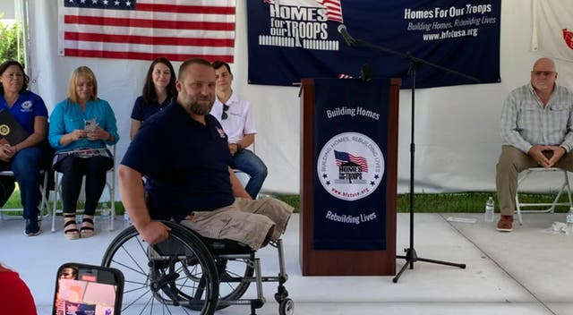 <p>Wounded veteran gets new custom-built home from non-profit</p>