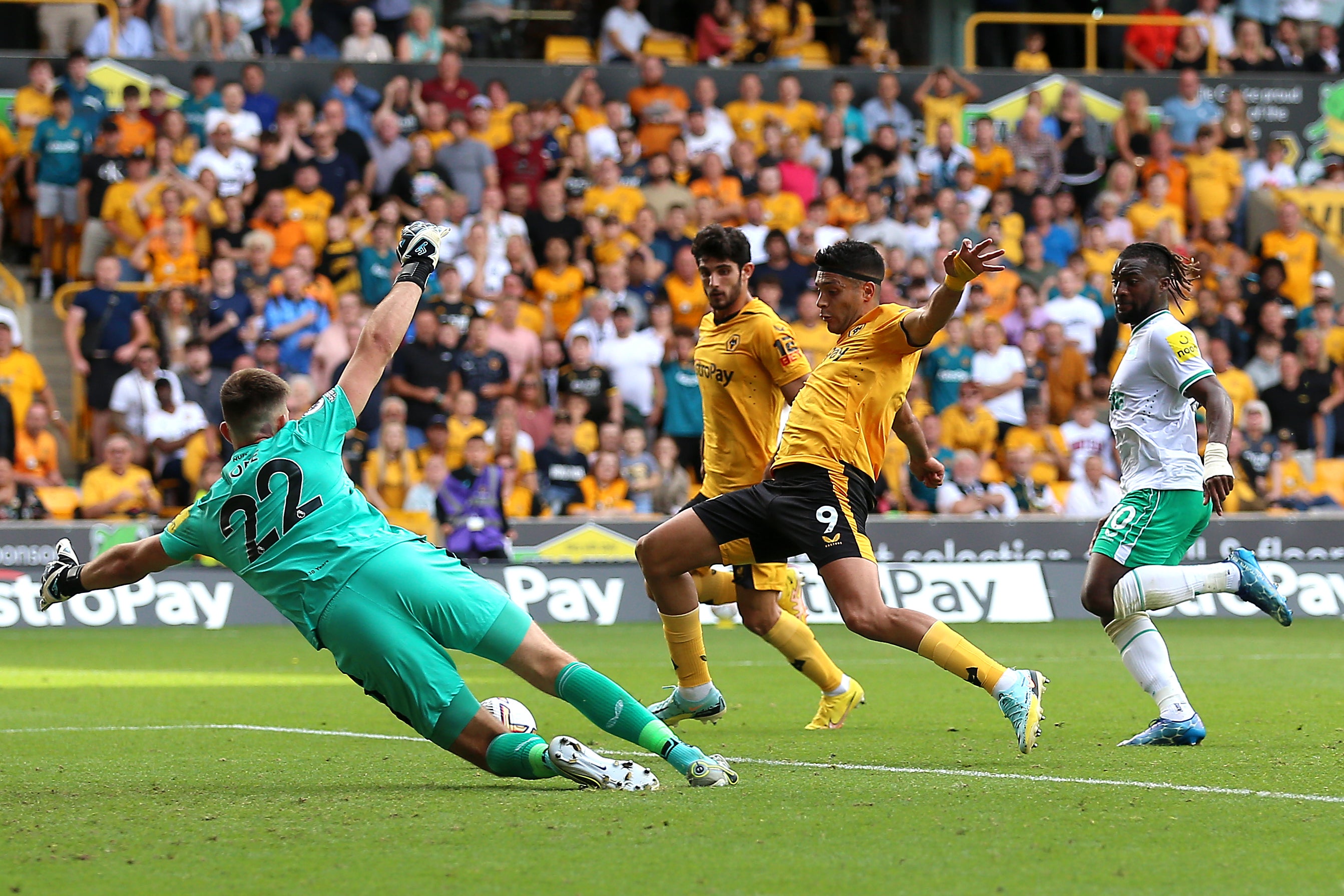 Raul Jimenez thought he had doubled his side’s advantage (Nigel French/PA)