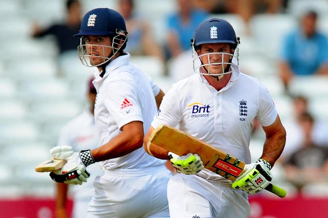 Alastair Cook, left, replaced Andrew Strauss, right, as England captain in 2012 (Rui Vieira/PA)