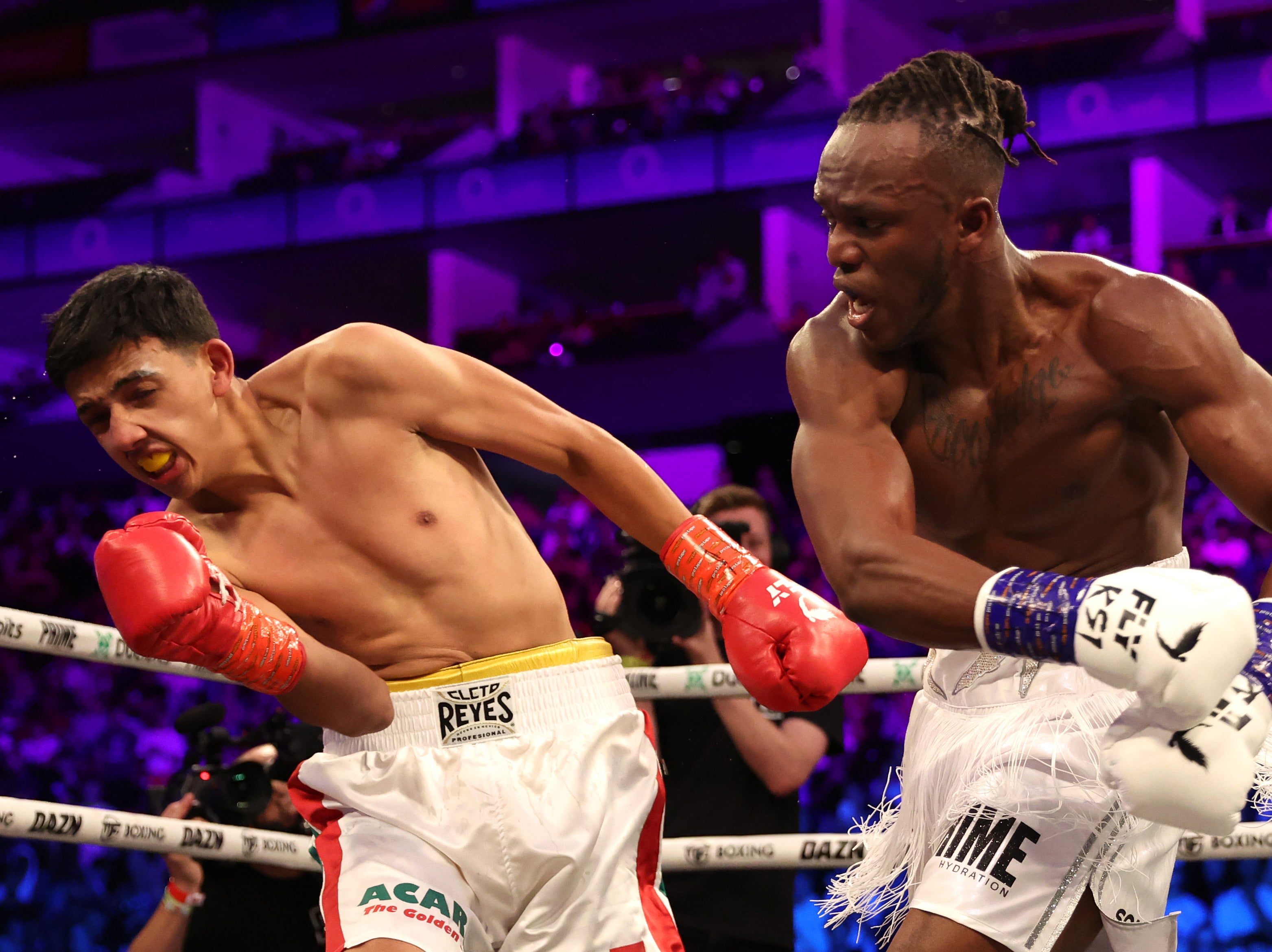 KSI earns stoppage wins over two opponents on same night in boxing return The Independent