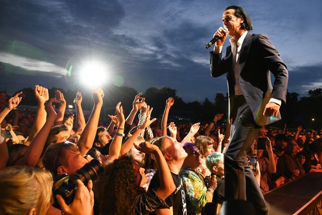 <p>Nick Cave performing at All Points East festival in London</p>