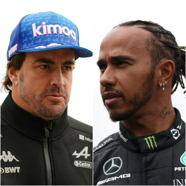 Alonso and Hamilton traded words after their crash at the Belgian Grand Prix (PA)