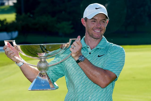FedEx Cup winner Rory McIlroy is not happy that 18 LIV Golf players will be at Wentworth (Steve Helber)