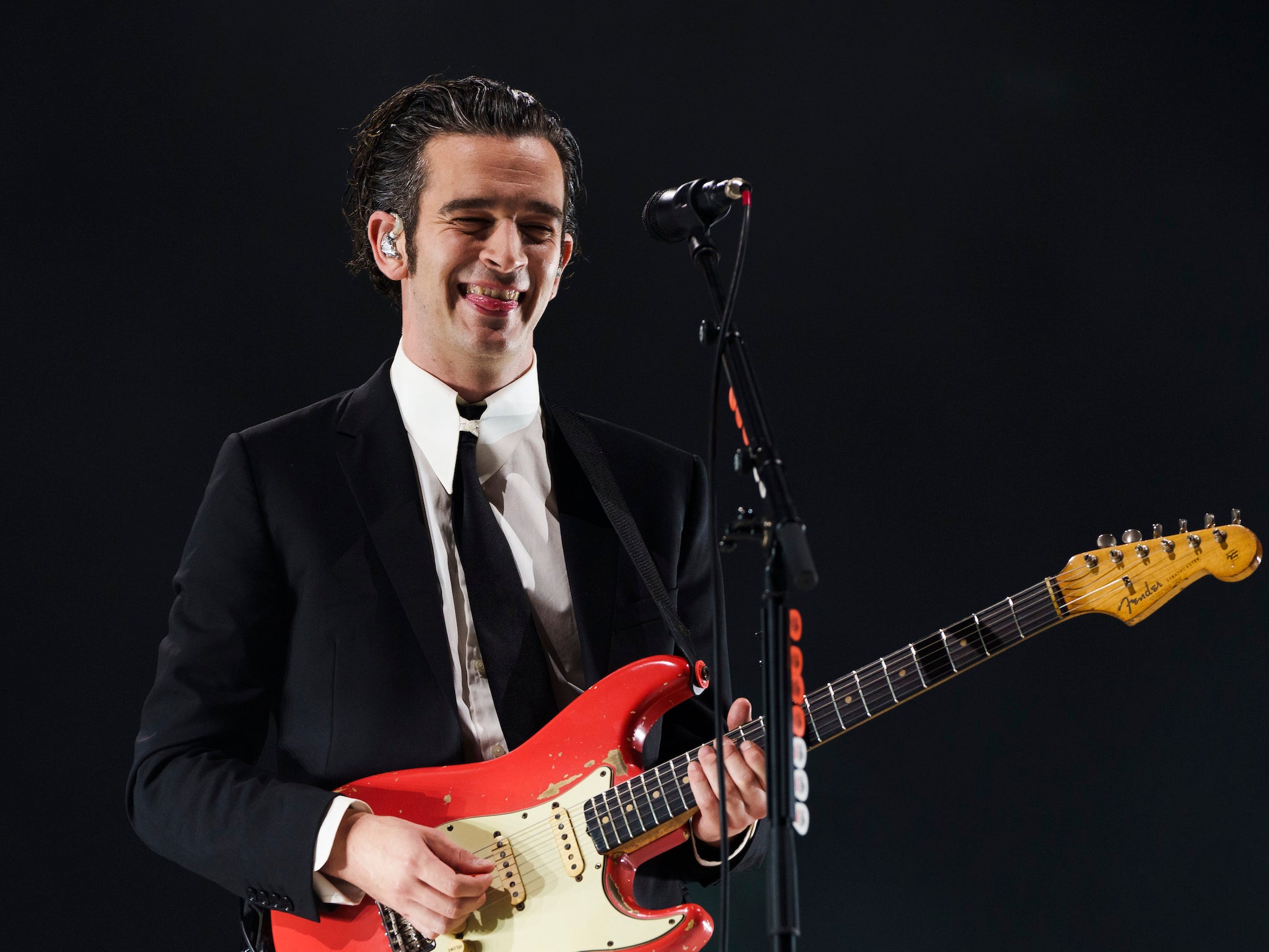 Matthew Healy of the 1975 performs at the Reading Music Festival