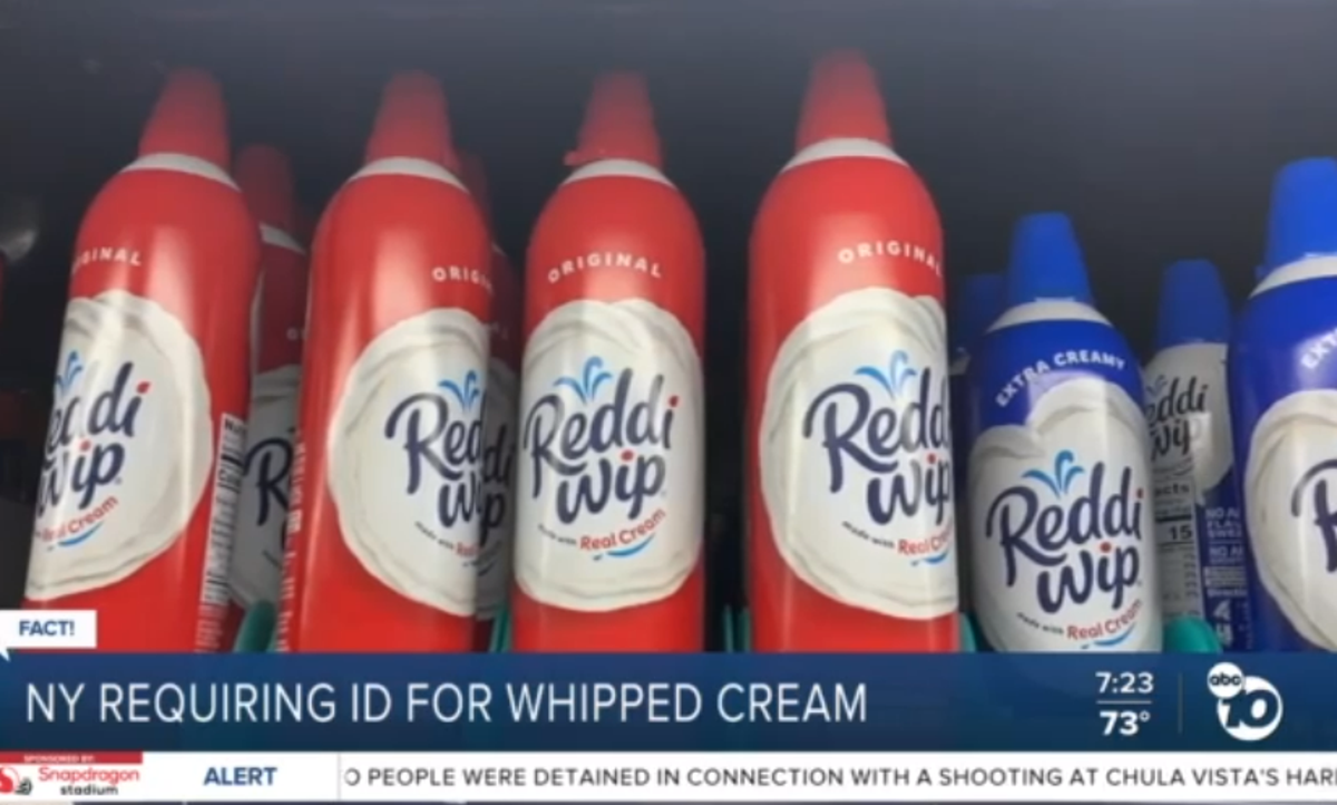 New York stores have begun to enforce ban on sale of whipped cream