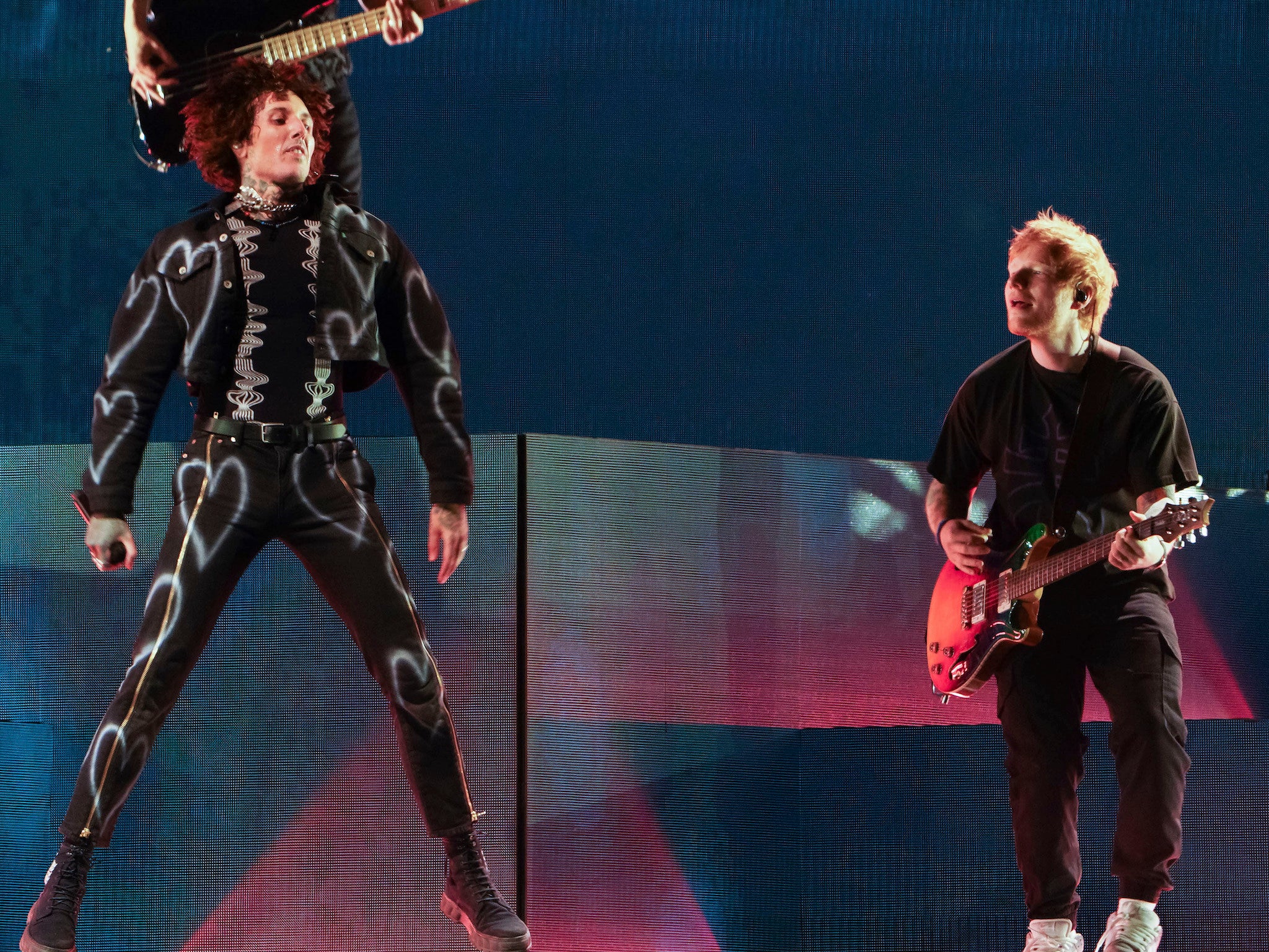 Bring Me The Horizon and Ed Sheeran perform at the Reading Music Festival
