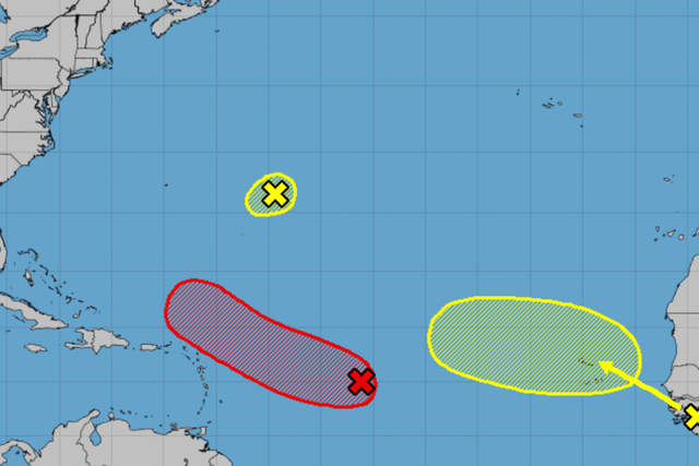Cuatro sistemas meteorológicos tropicales se forman en el Océano Atlántico a partir del lunes por la mañana