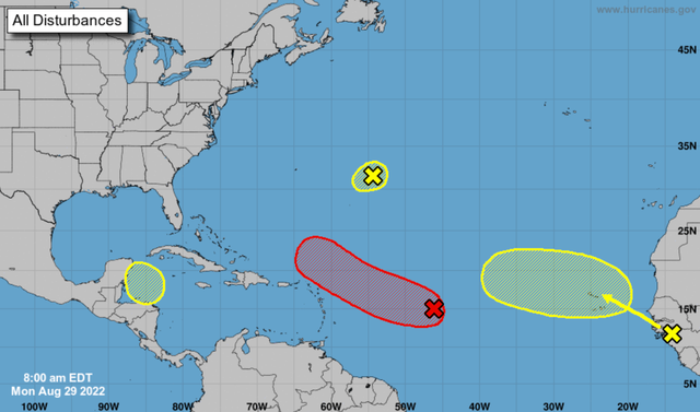 <p>Four tropical systems are developing in the Atlantic Ocean this week after a slow start to hurricane season</p>