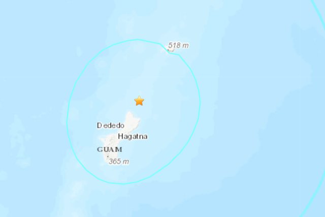 <p>A Magnitude 5.7 earthquake struck near Guam at around 11pm local time on Sunday</p>