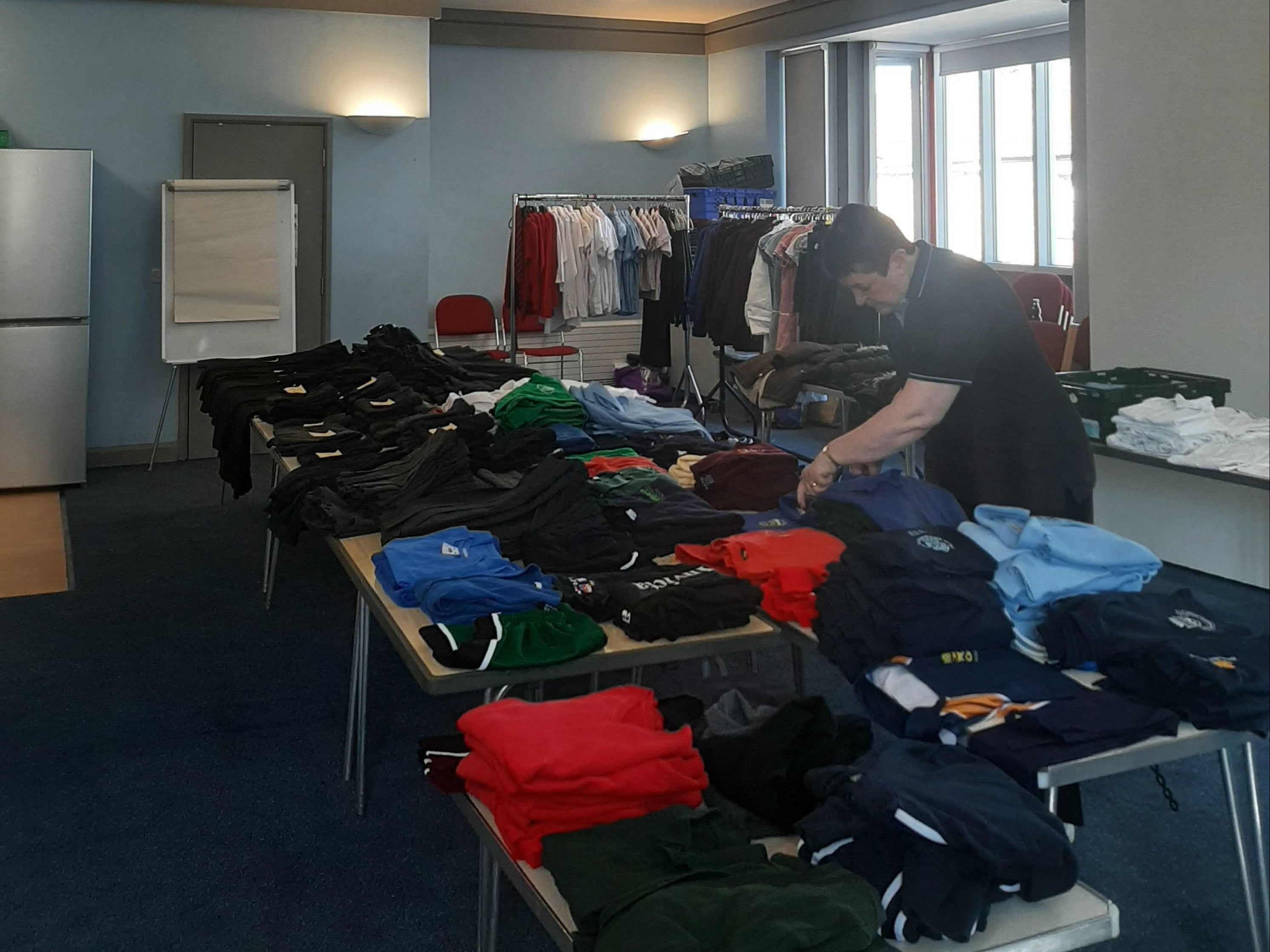 Volunteers help to run the uniform bank in Maidstone