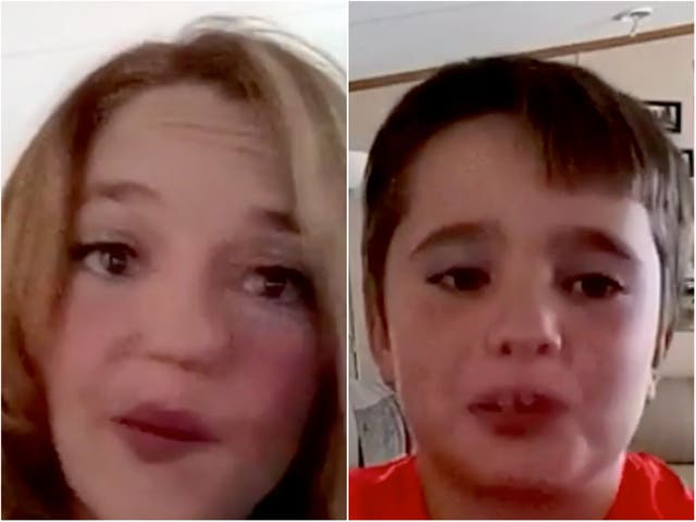 <p>Lori Keeney was saved by her son Gavin, 10, when she had a seizure in the family pool</p>