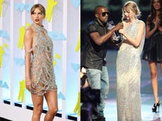 Taylor Swift fans believe her MTV VMAs look was a reference to infamous Kanye West feud