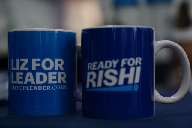 Rishi Sunak is still battling for support as the Tory leadership contest enters its final stages, an ally said as Liz Truss faced criticism for pulling out of a major TV interview (PA)