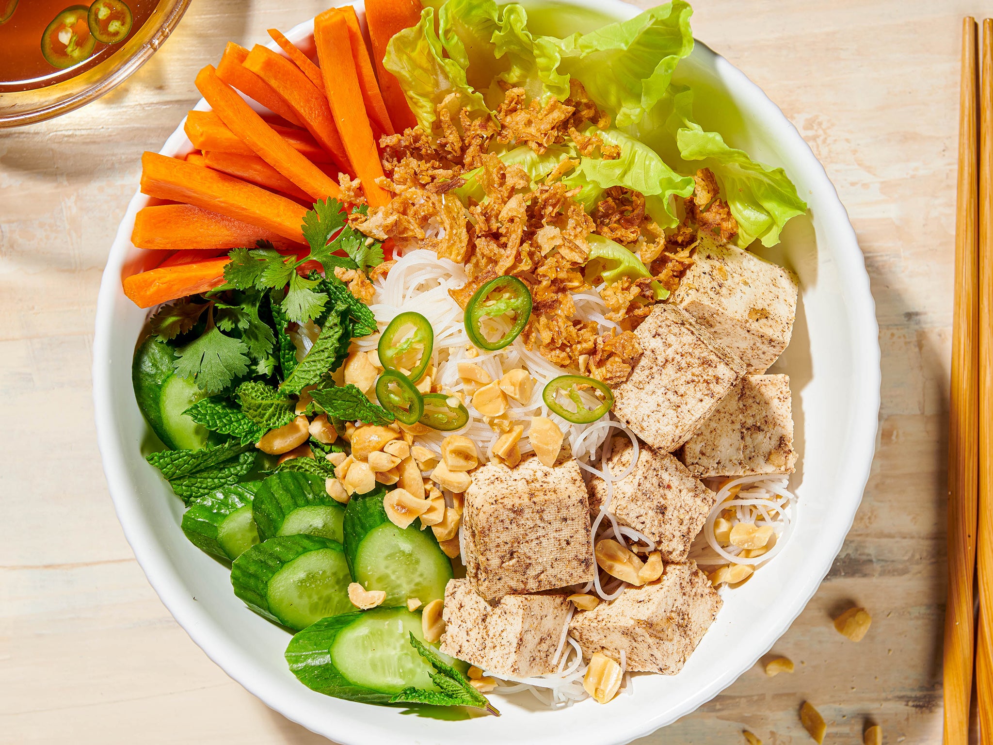 How to make no-cook Vietnamese tofu bún bowls | The Independent