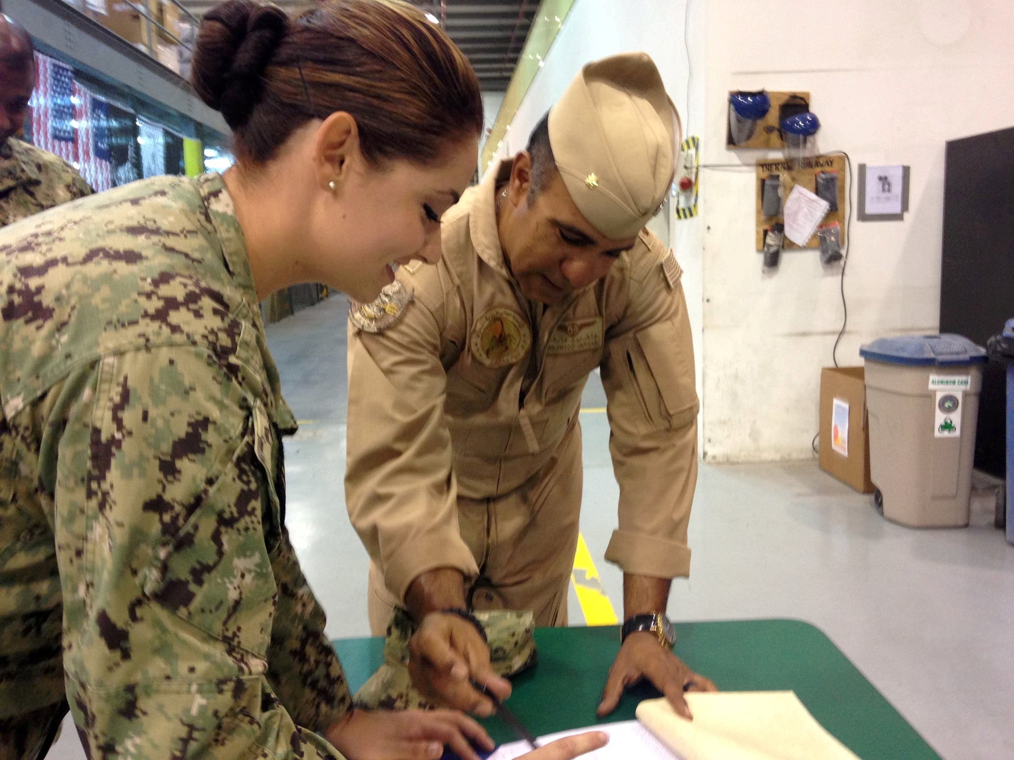 The 28-year-old used to work as an aviation diesel mechanic for the US navy