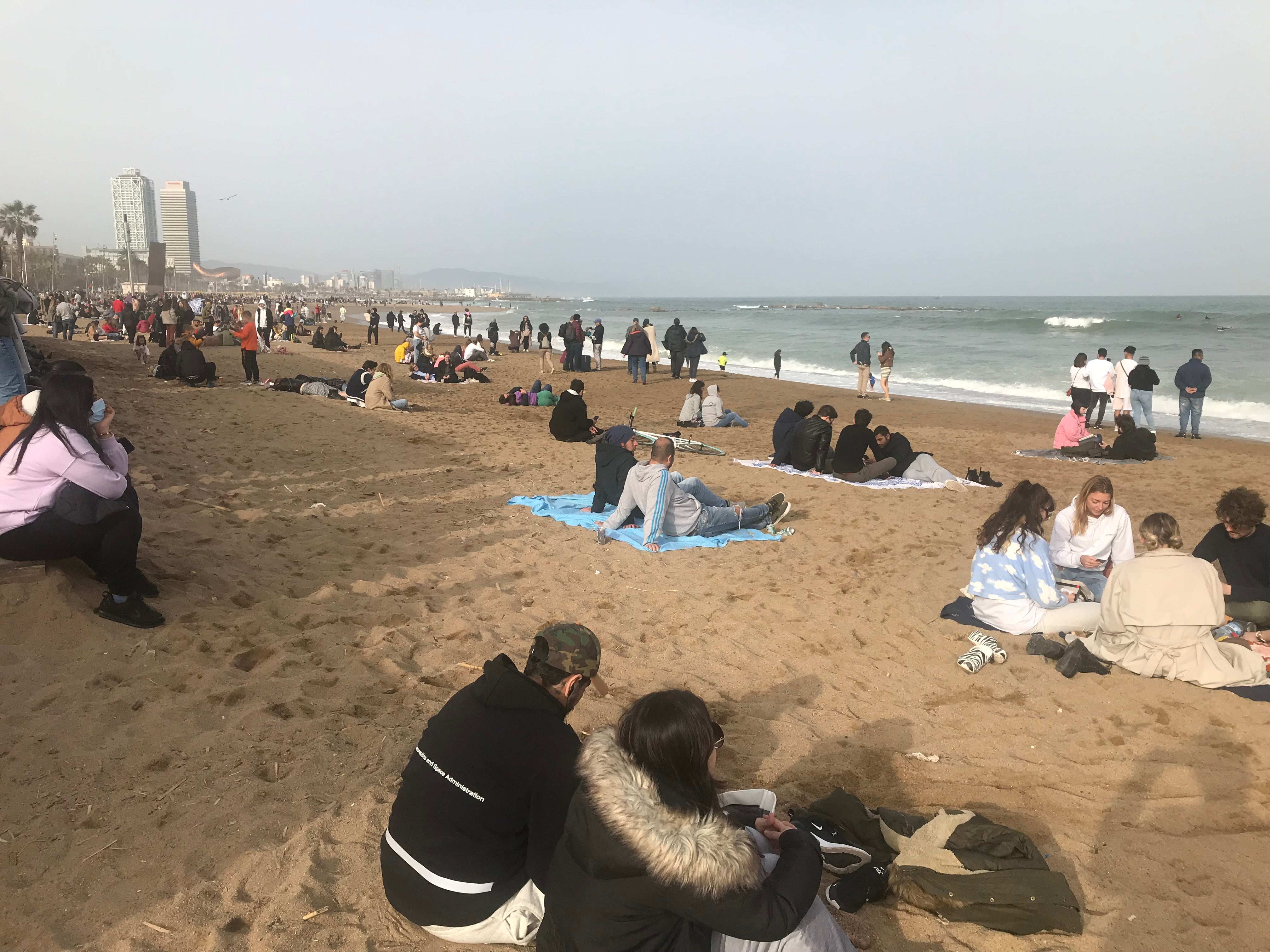 Don’t work on Barcelona beach unless you want a sandy laptop