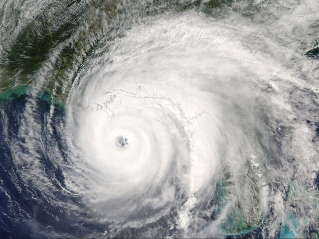 <p>A cyclone recorded at sea by Nasa </p>